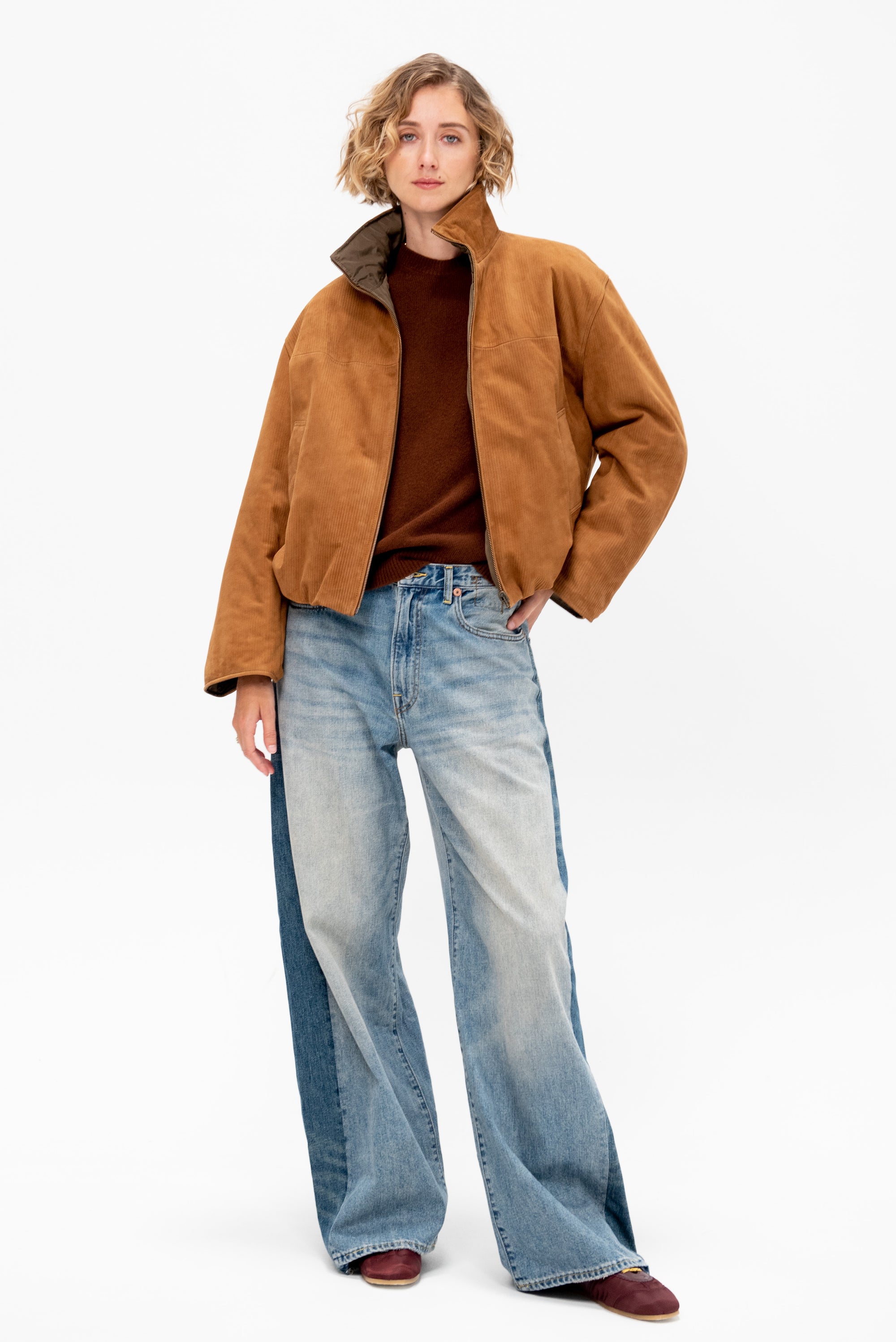 Gary - Corduroy Suede Reversible Jacket, Whiskey