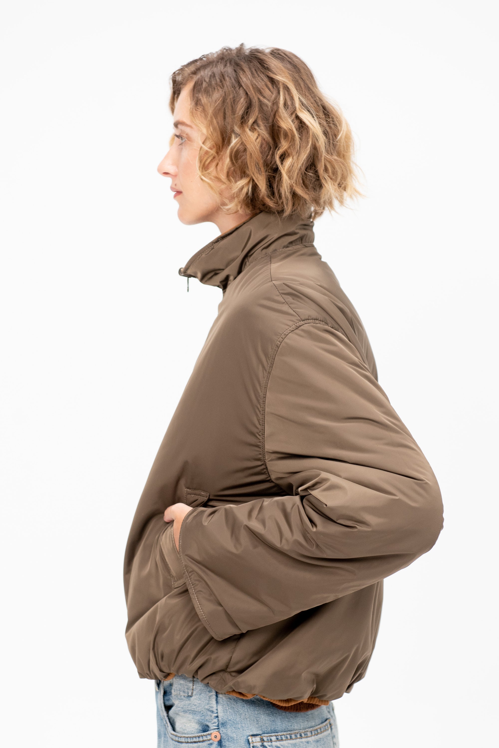 Gary - Corduroy Suede Reversible Jacket, Whiskey