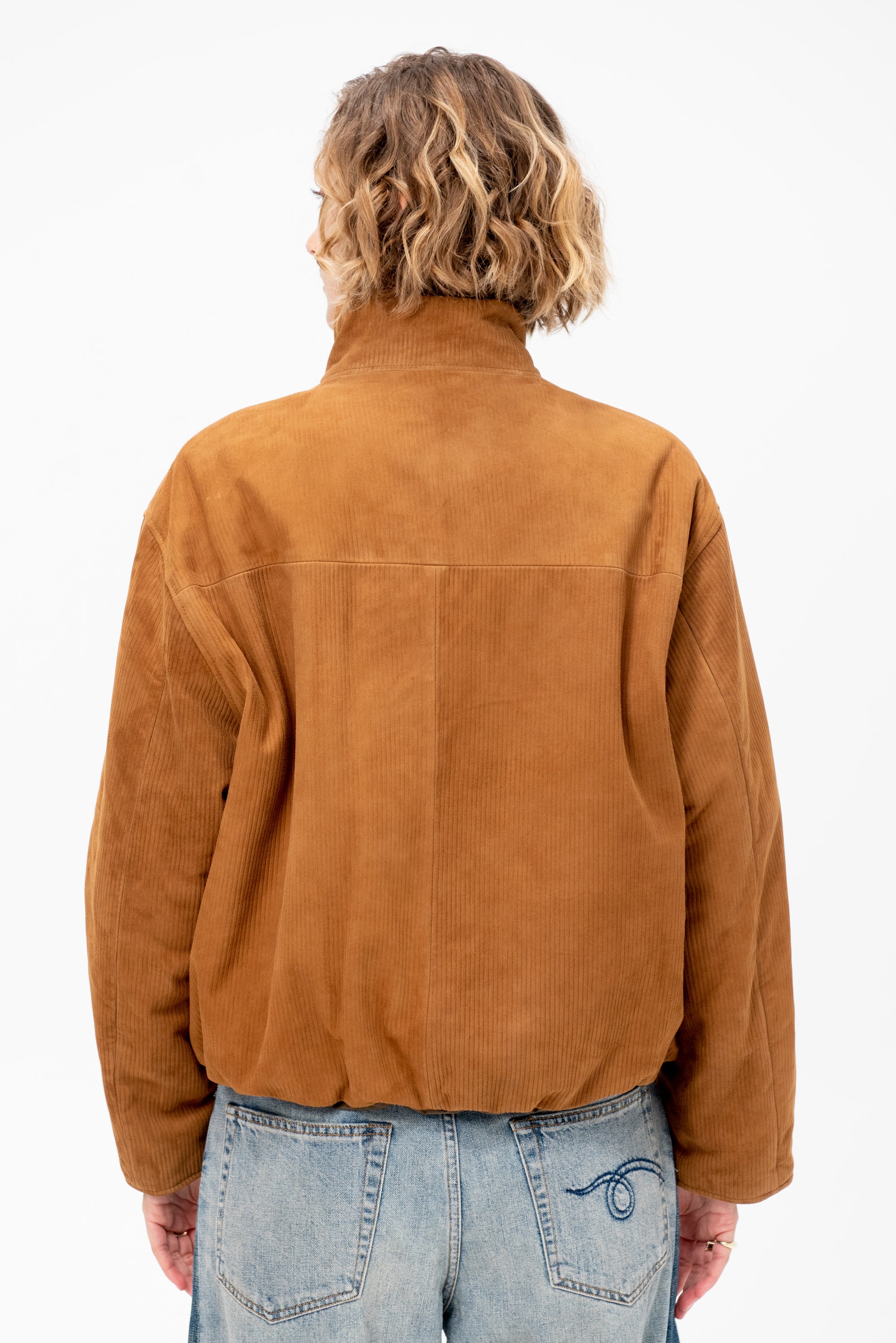 Gary - Corduroy Suede Reversible Jacket, Whiskey