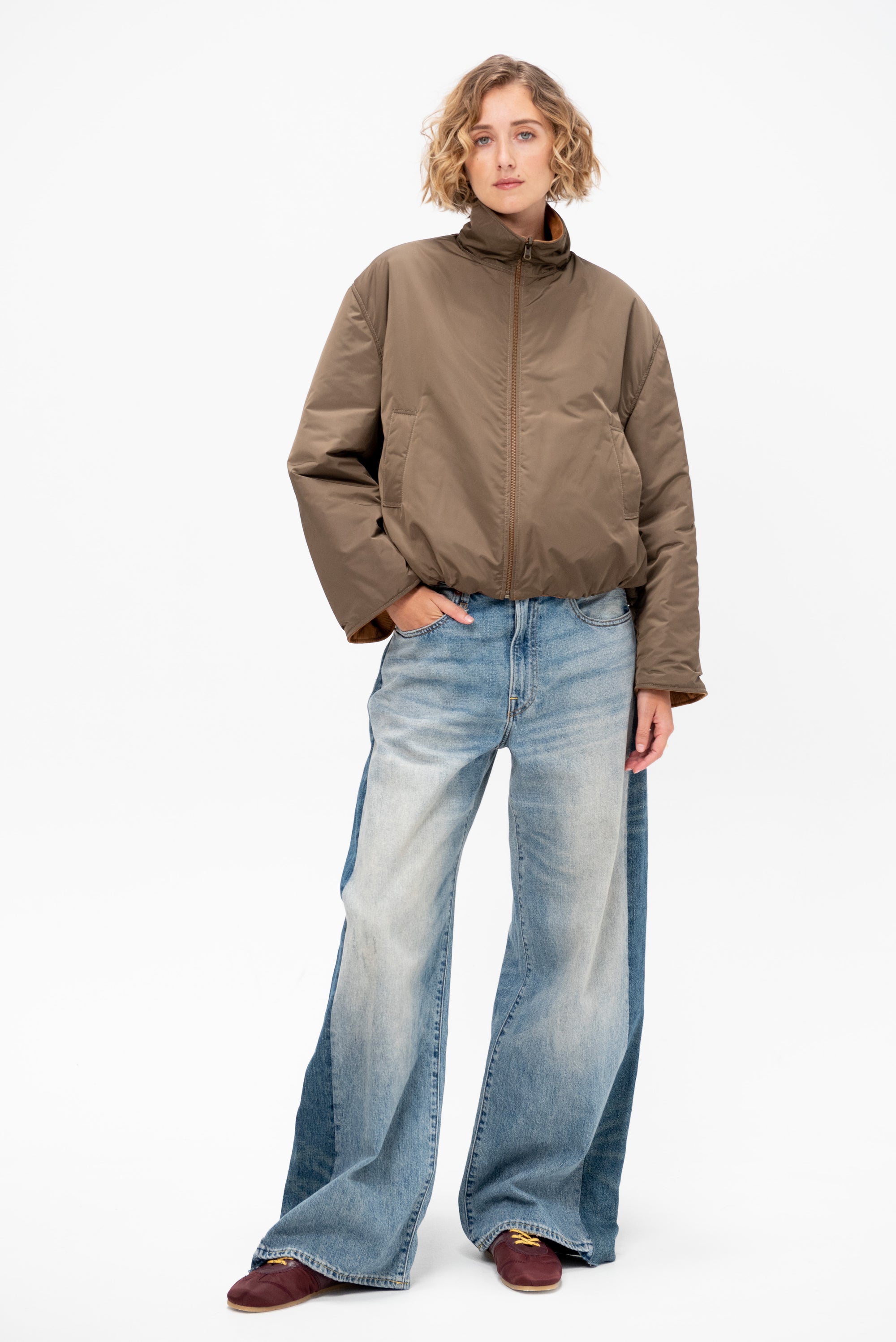 Gary - Corduroy Suede Reversible Jacket, Whiskey