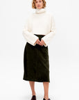 Philipa - Suede Skirt, Dark Green