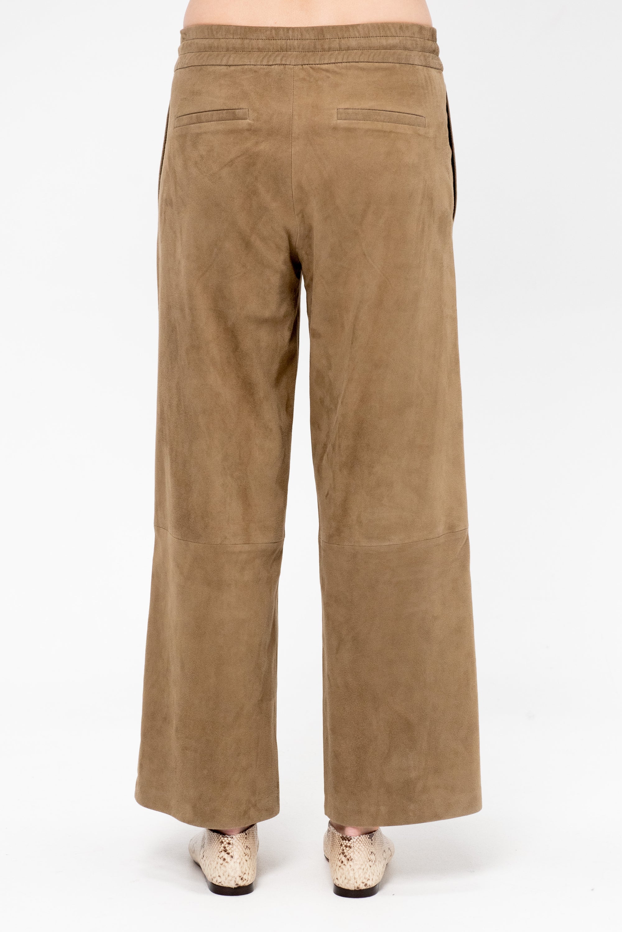 Blaire - Suede Trousers, Olive