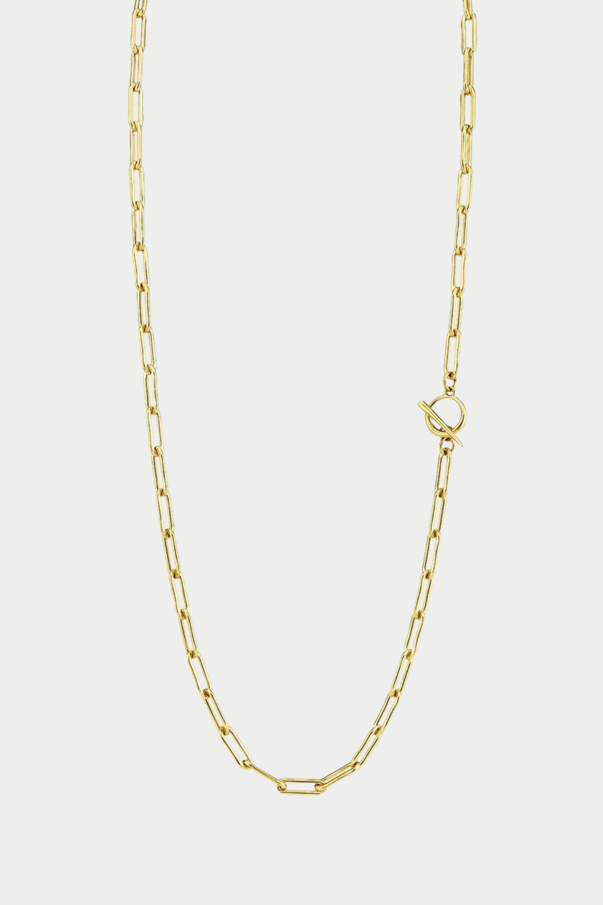 GABRIELA ARTIGAS - Rectangular Link Chain Necklace, Yellow Gold Plate