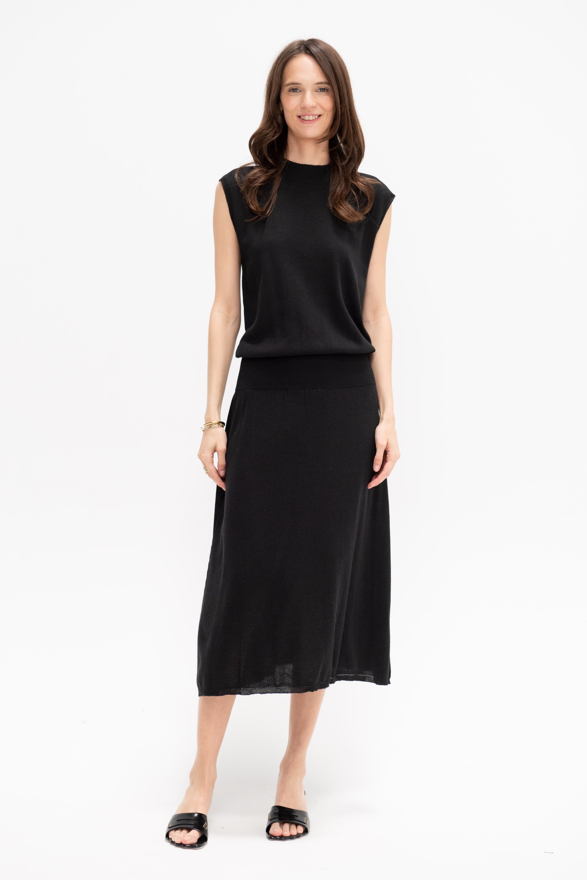 High Gauge Dress, Black