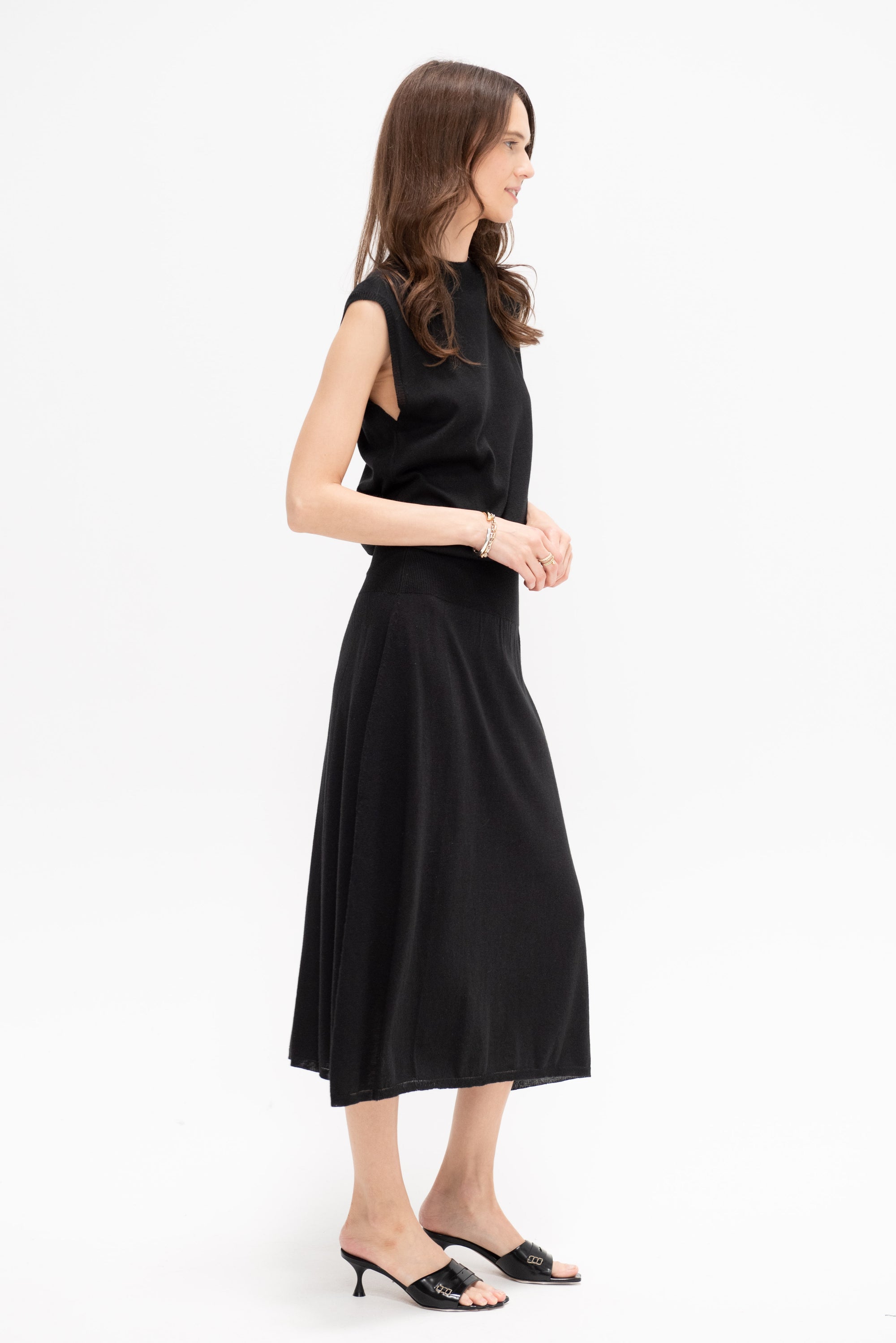 High Gauge Dress, Black