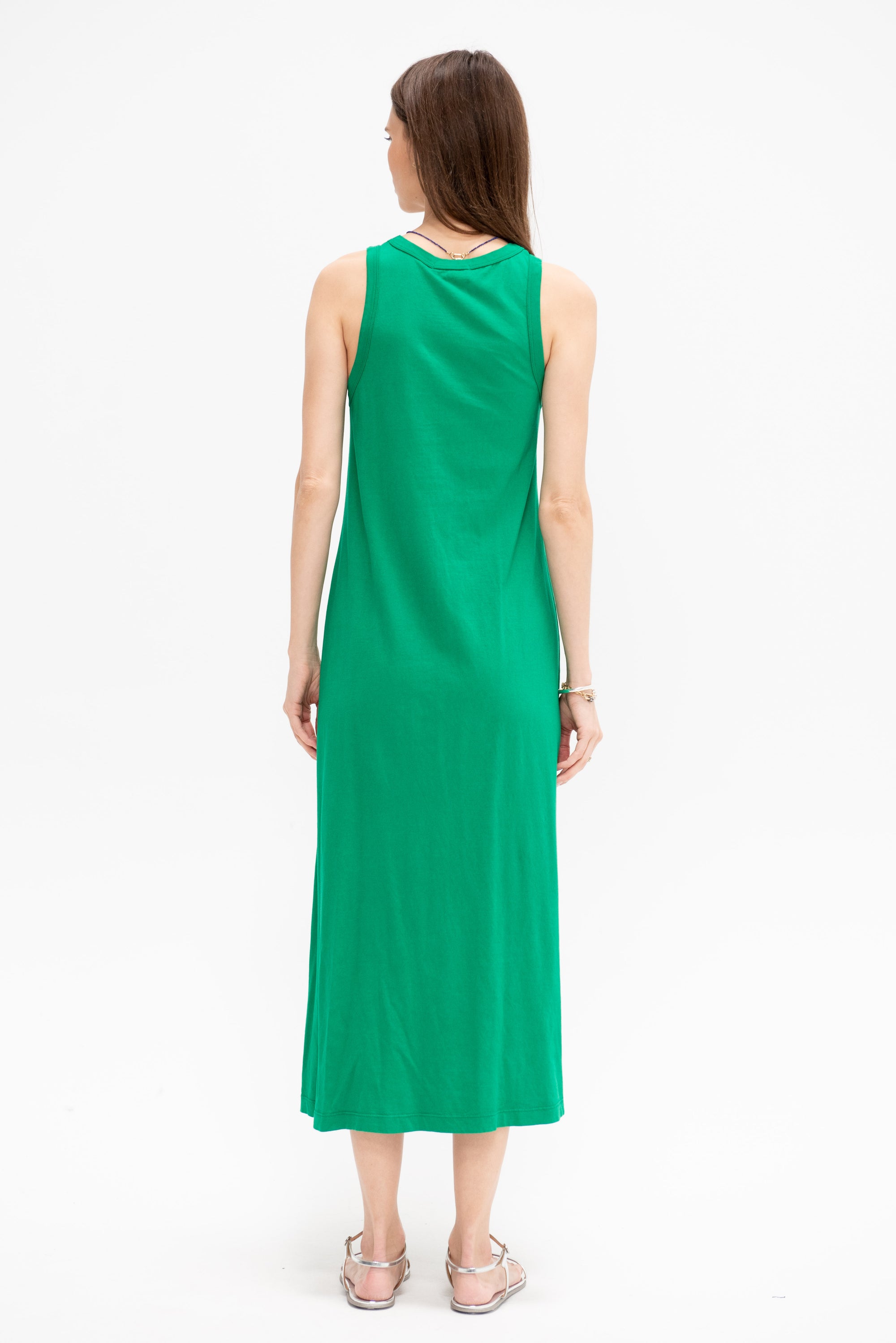Tank Dress, Green Tambourine