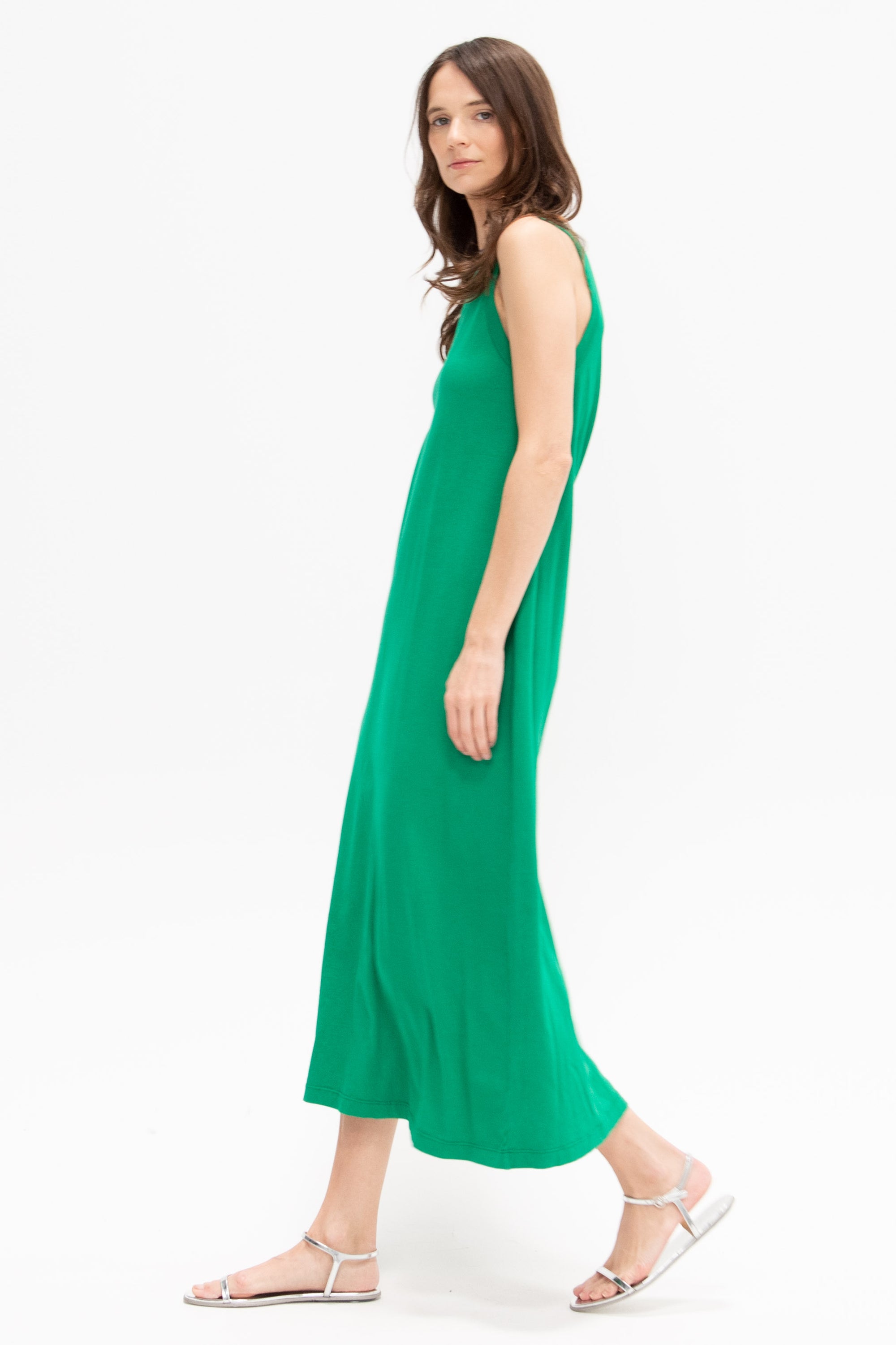 Tank Dress, Green Tambourine