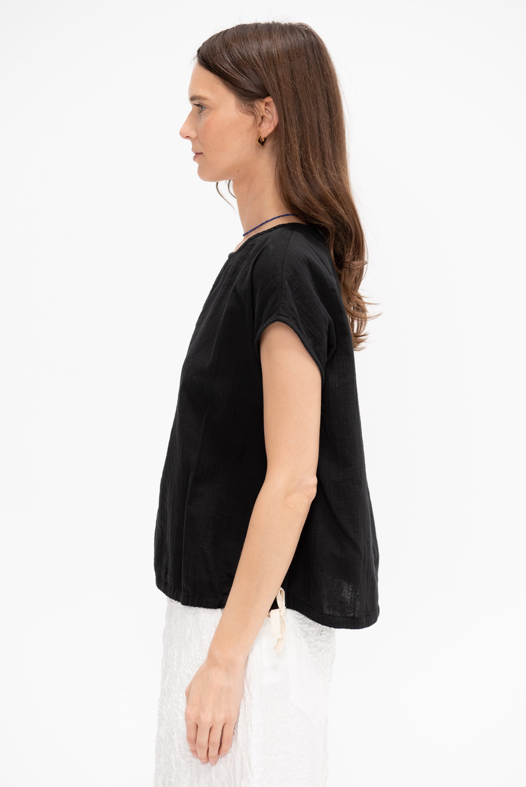 Slip On Blouse Cap Sleeve