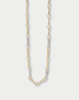 Large Motif Chain with Diamond Links, Yellow Gold