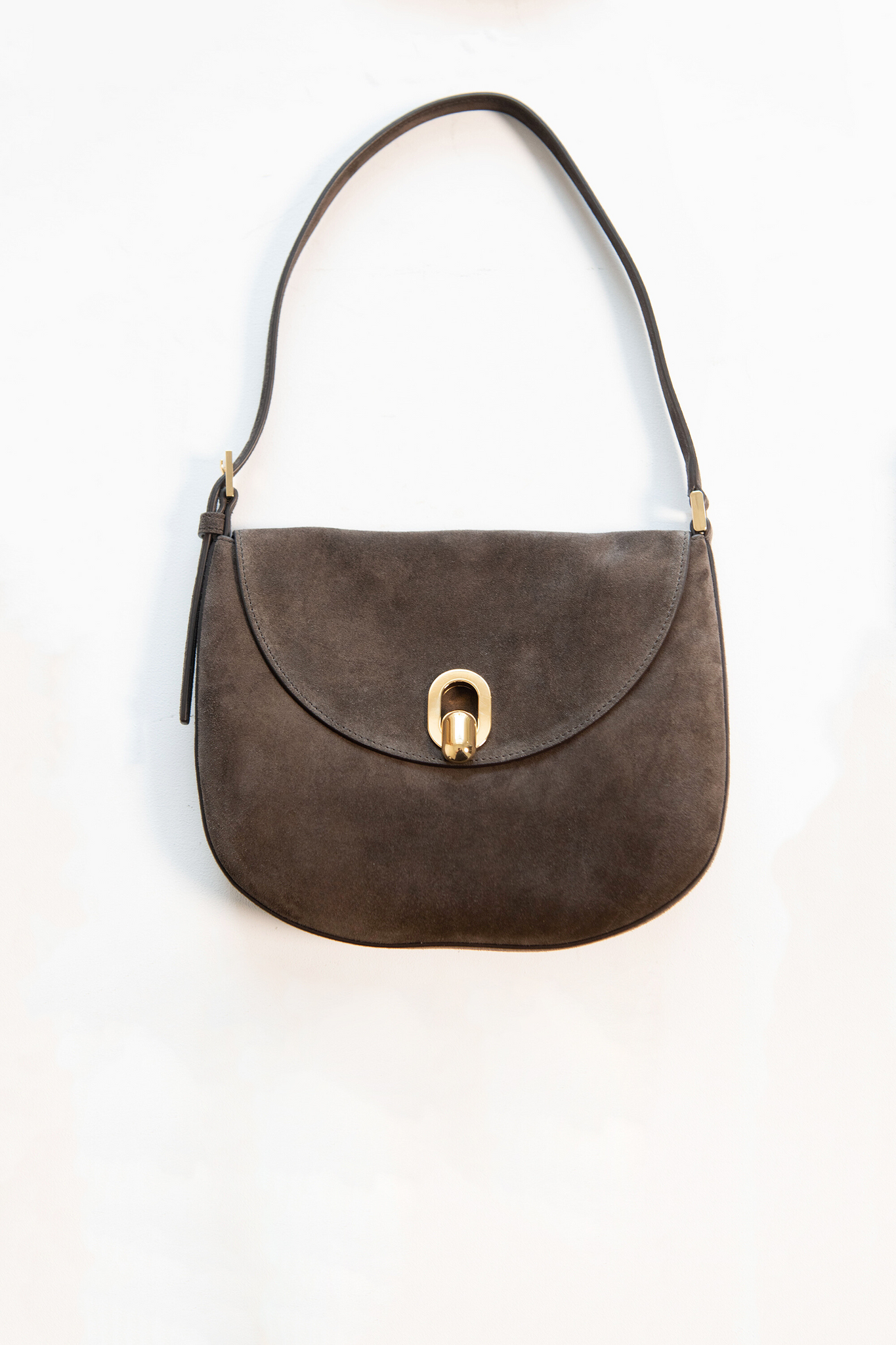 Savette - Small Tondo Hobo Suede, Coffee