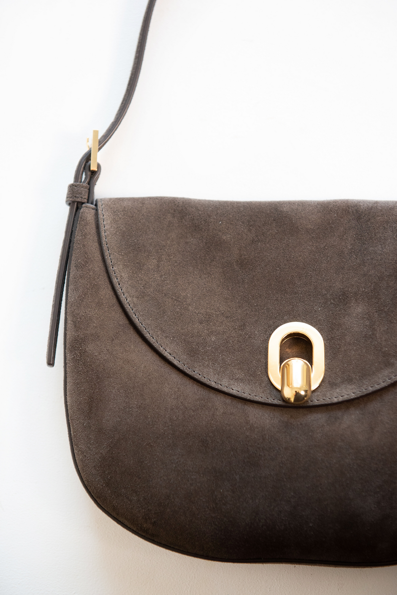 Savette - Small Tondo Hobo Suede, Coffee