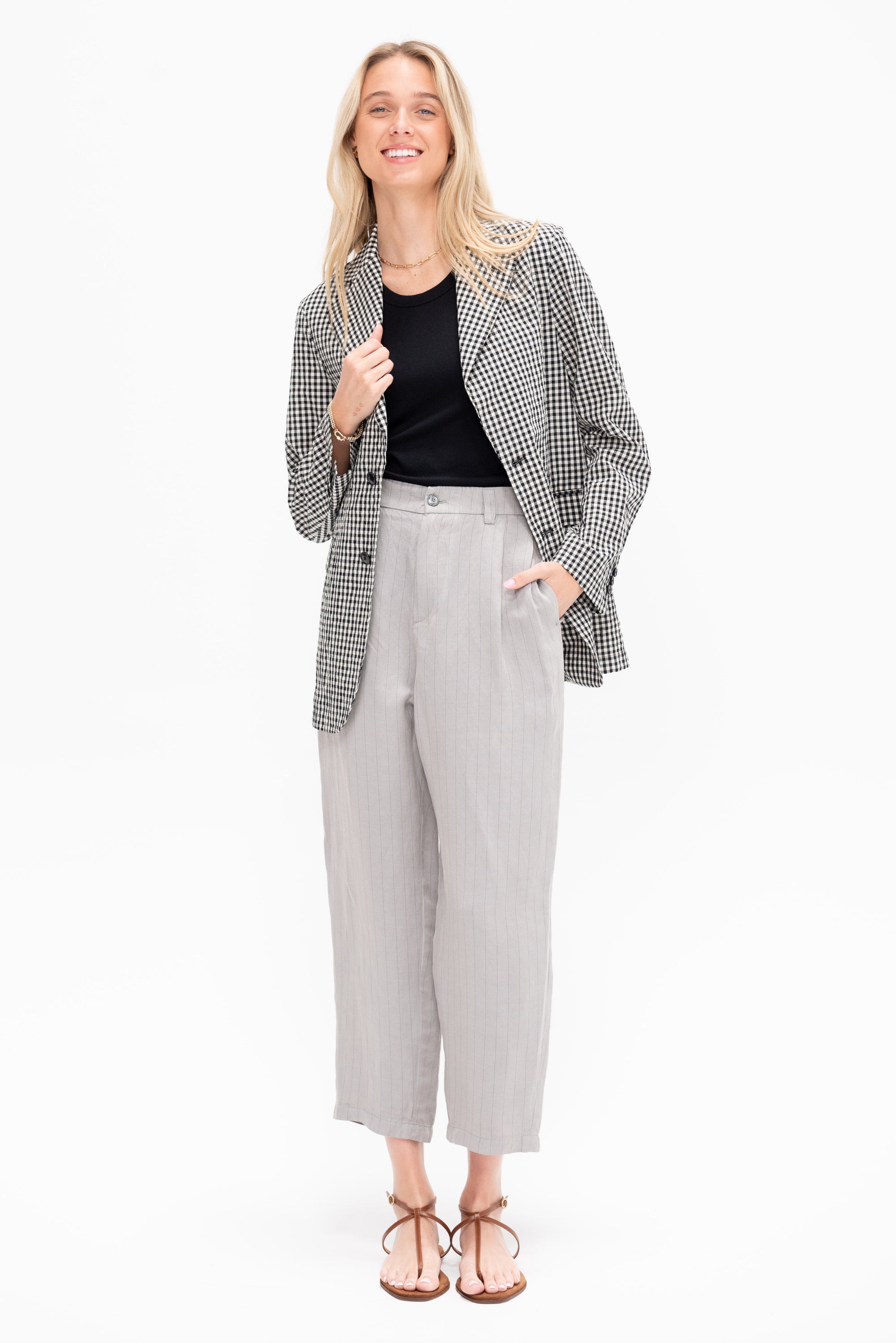 Pantalone Roxanne Stecca, Argento