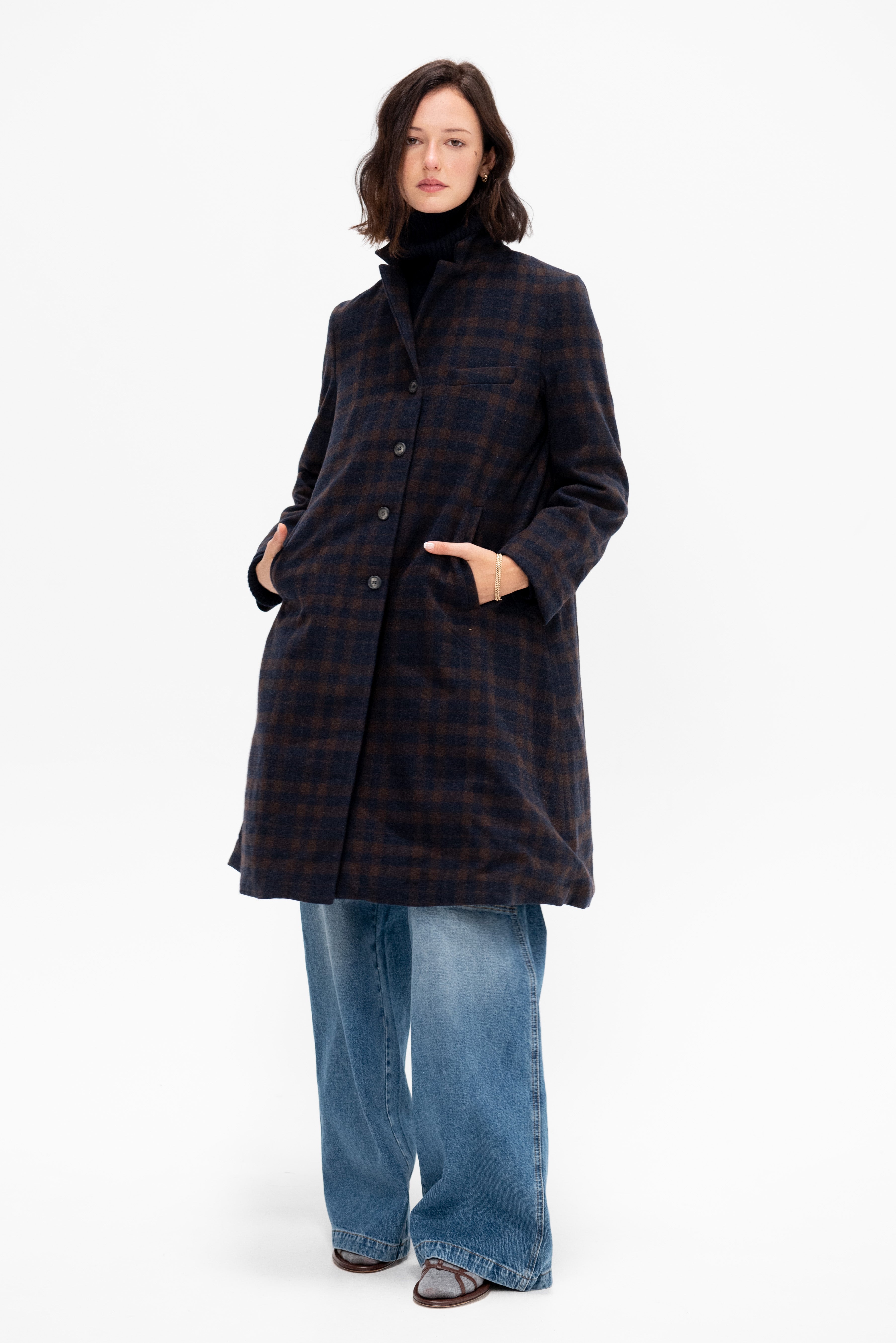 Bergfabel Farmer Coat, Plaid – Kick Pleat