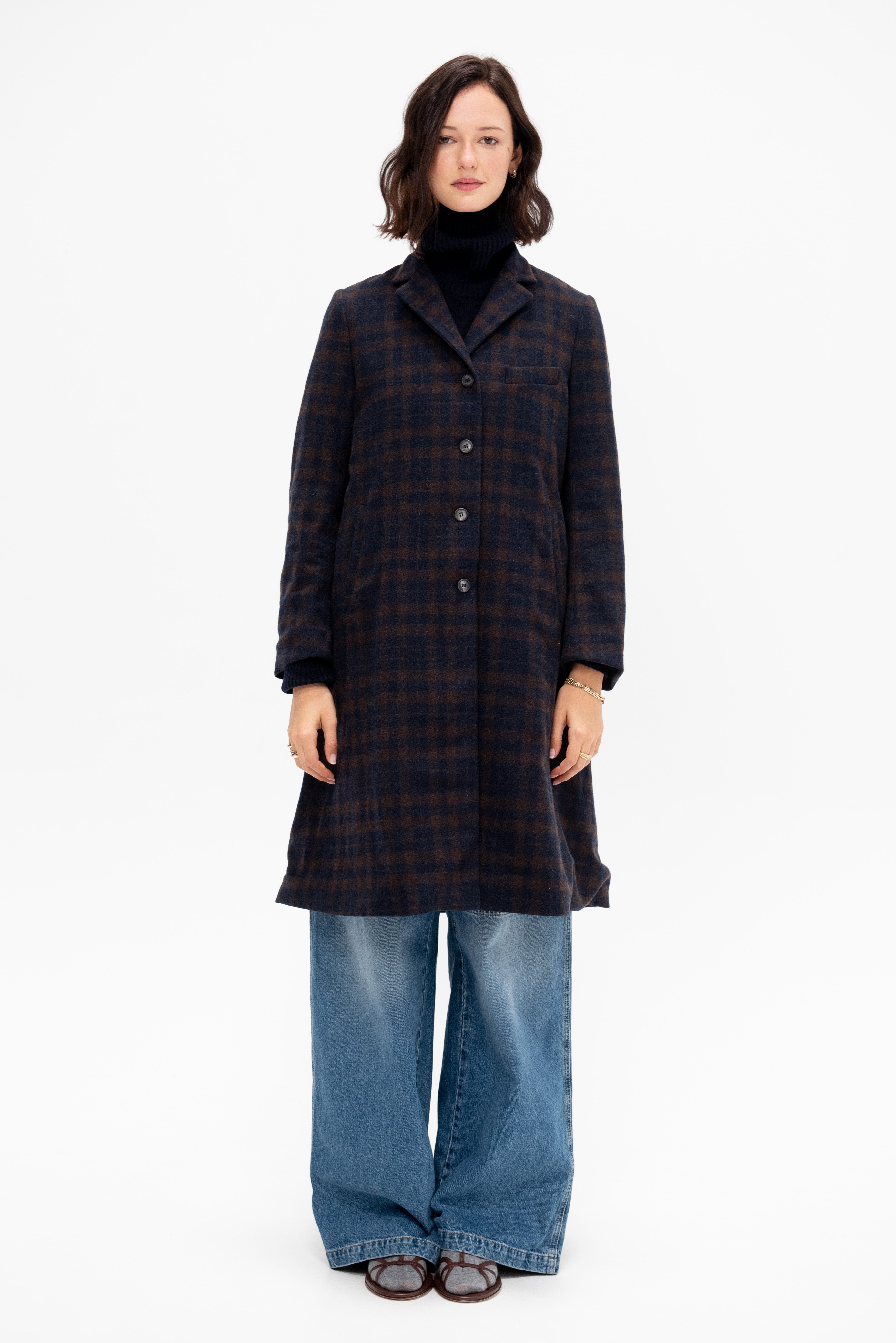 Bergfabel Farmer Coat, Plaid – Kick Pleat