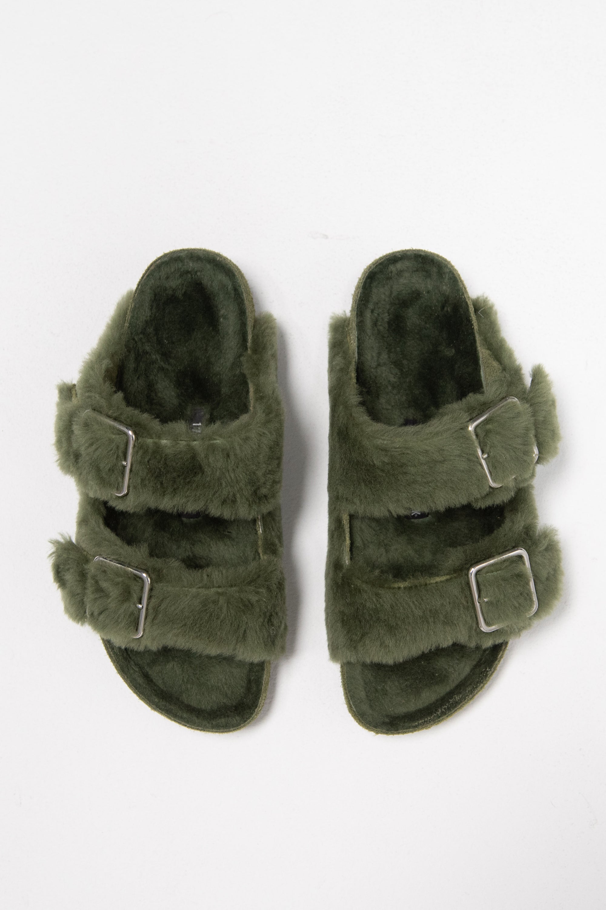 Arizona Shearling Big Buckle, Green