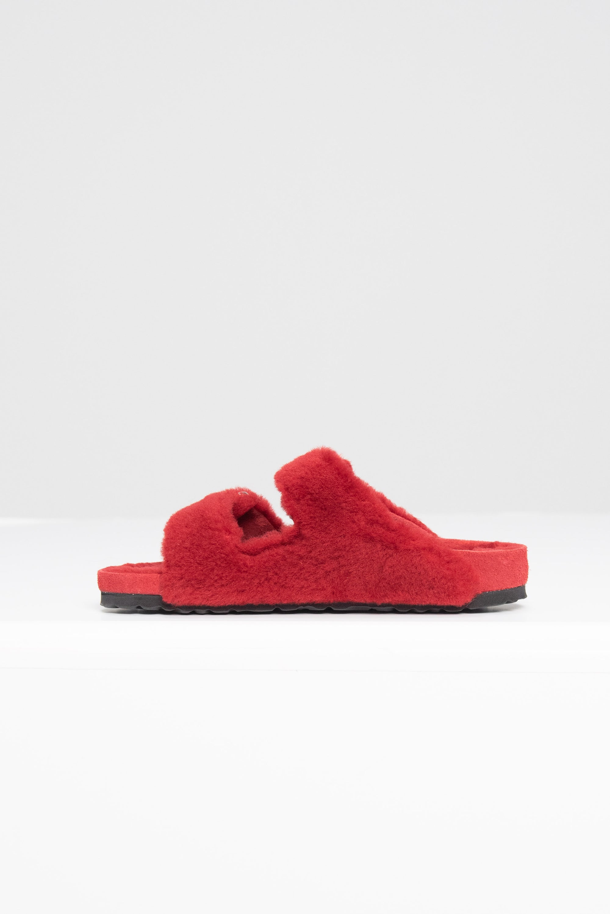 Arizona Shearling Big Buckle, Red