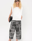 Wide Pants, Print Black