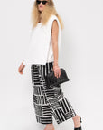 Wide Pants, Print Black