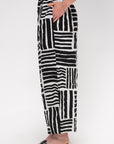 Wide Pants, Print Black