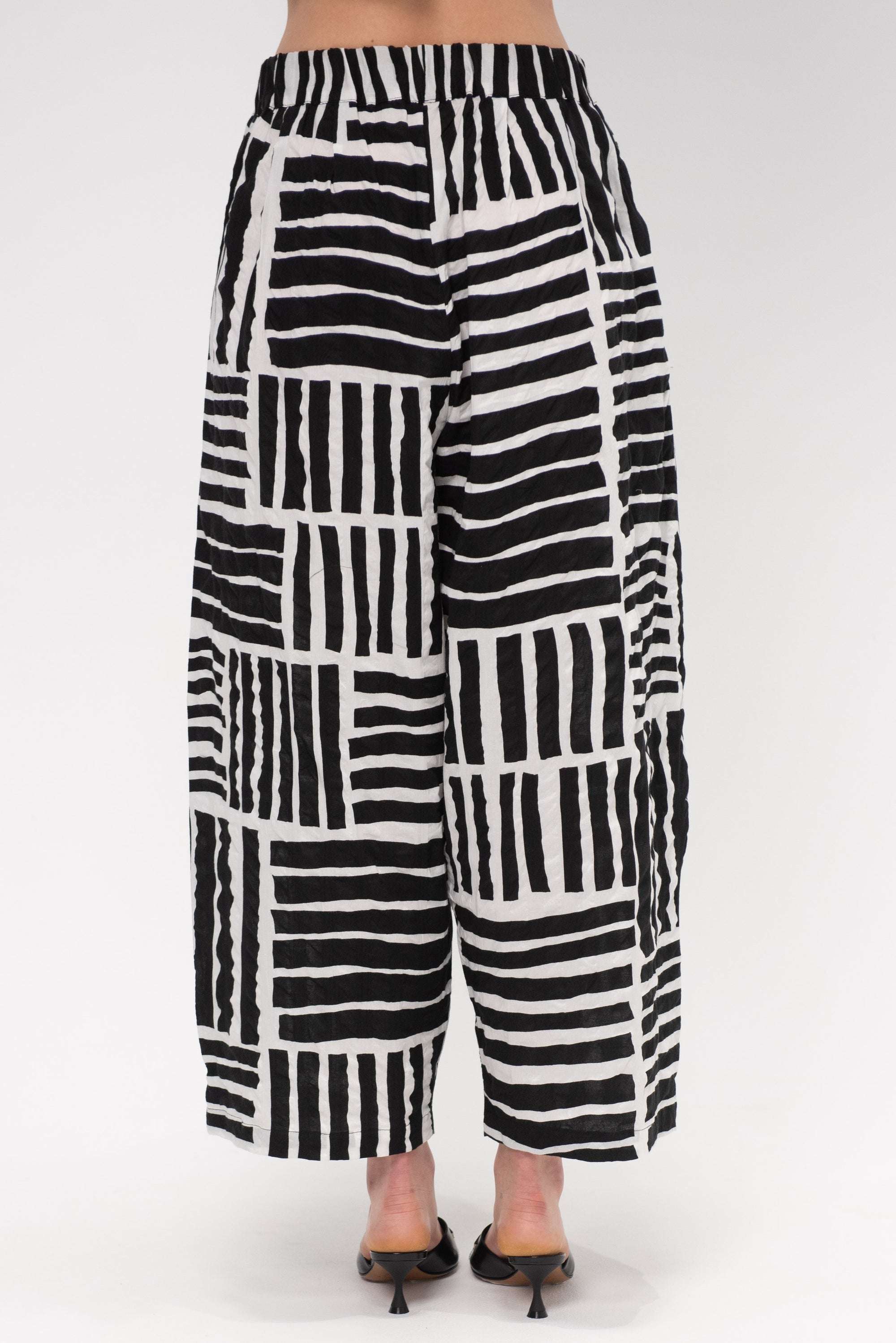 Wide Pants, Print Black