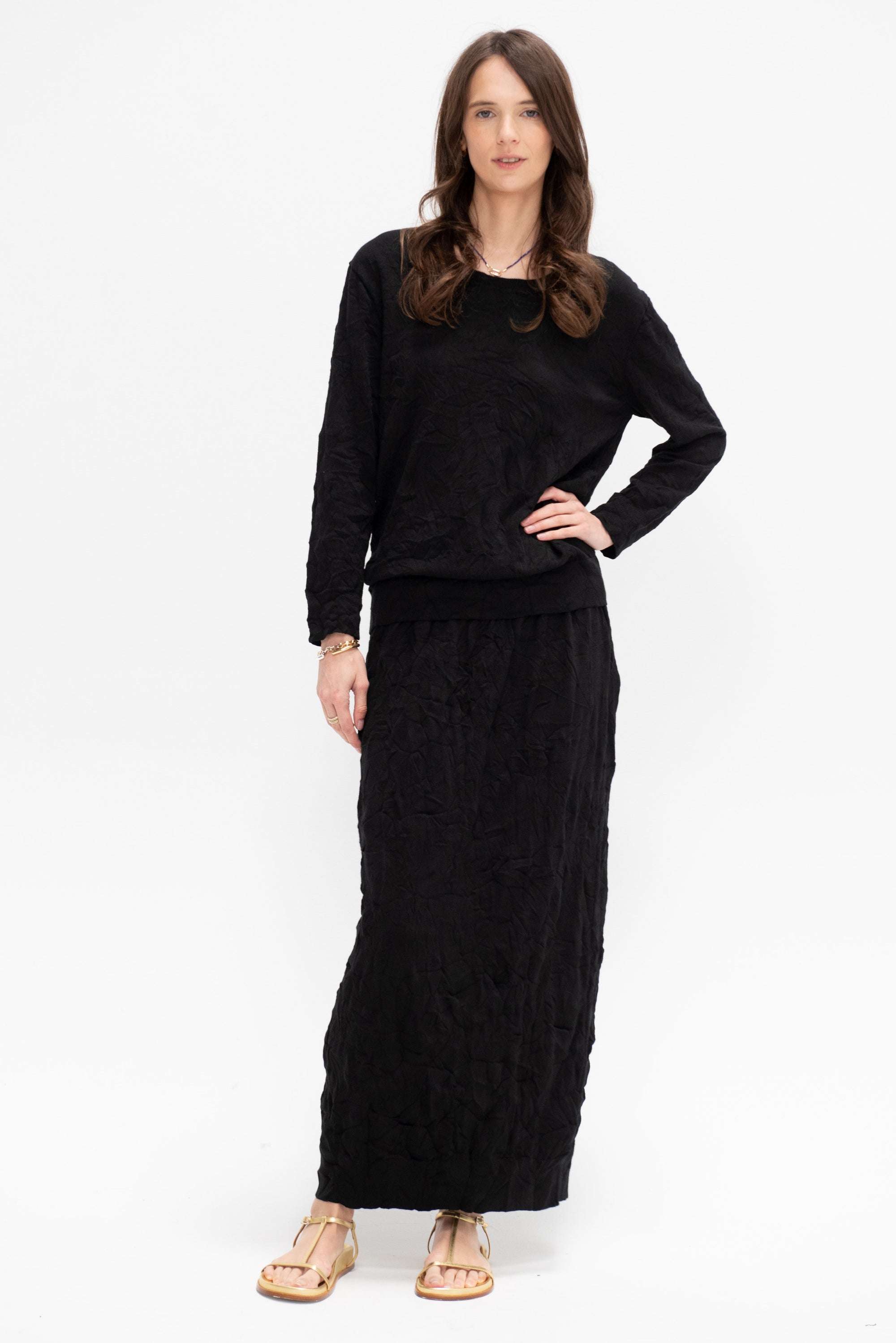 Crinkle Knit Skirt
