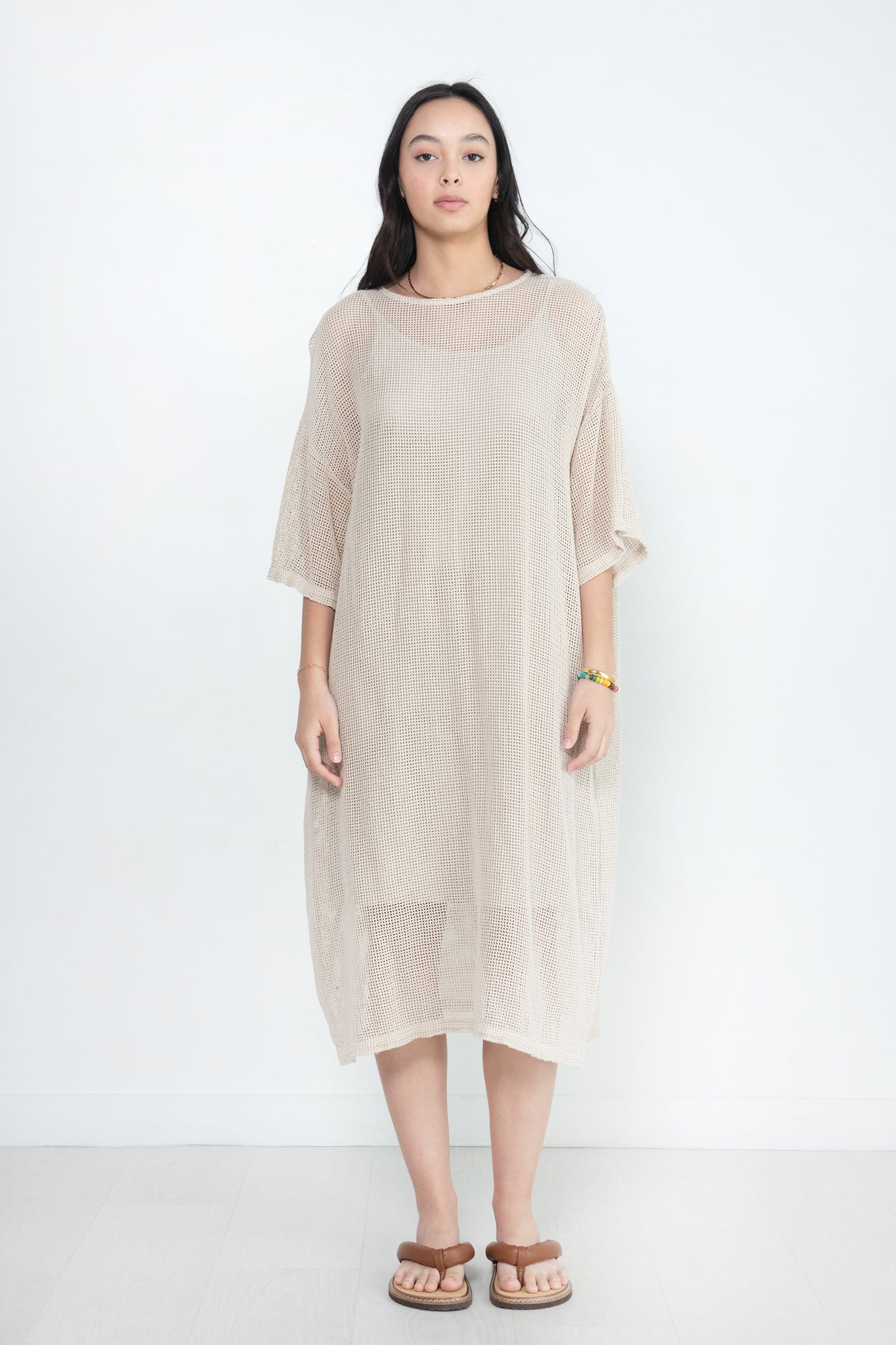 Black Crane - Long Tee Dress, Cloud