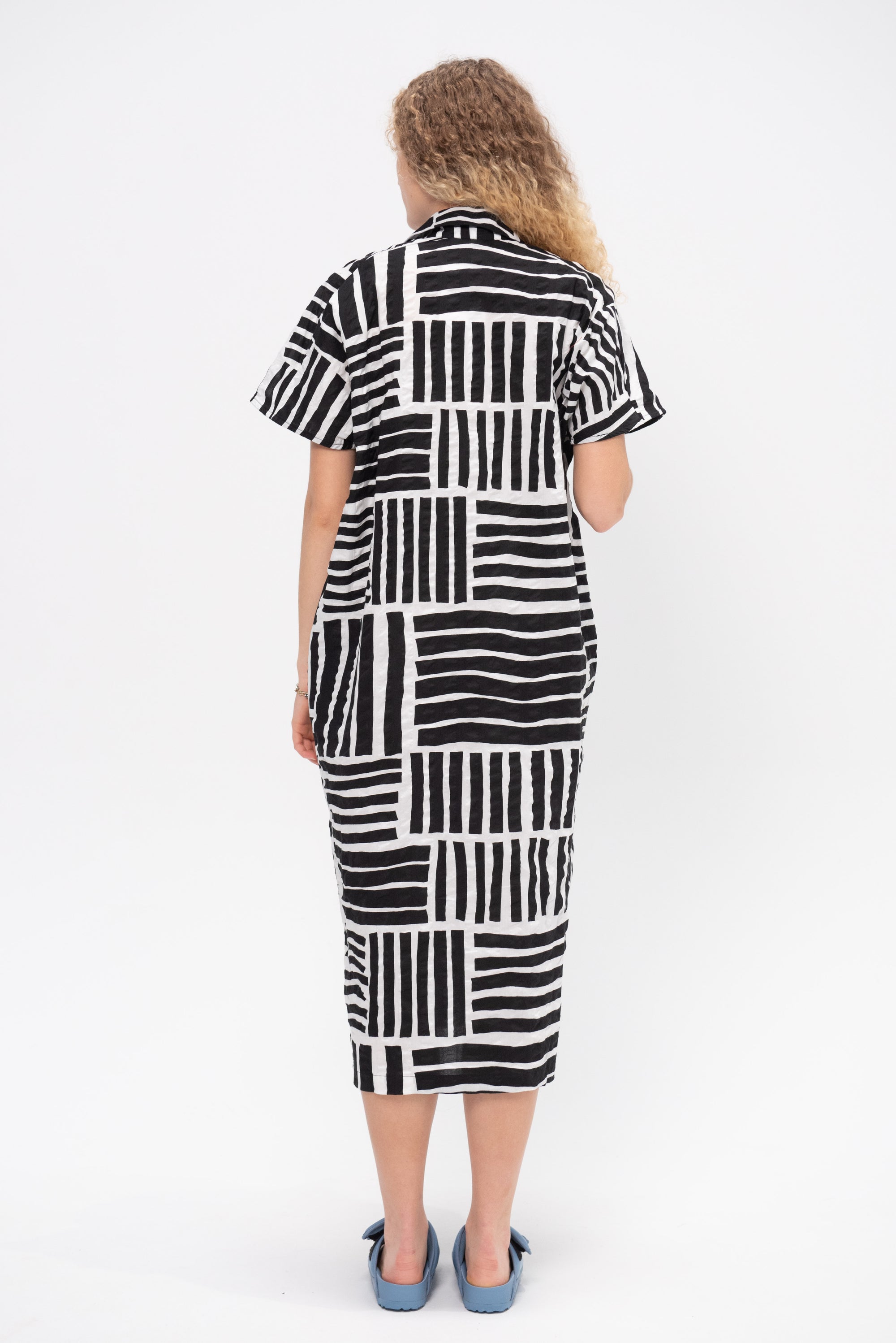Narrow Kite Dress, Print Black