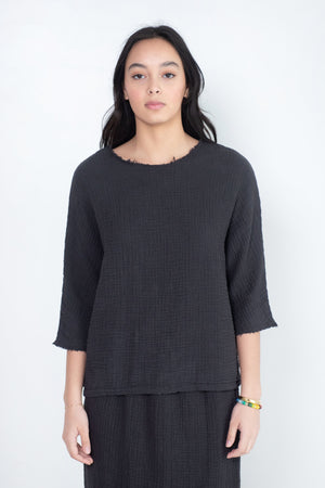 Black Crane - Dolman Top, Graphite