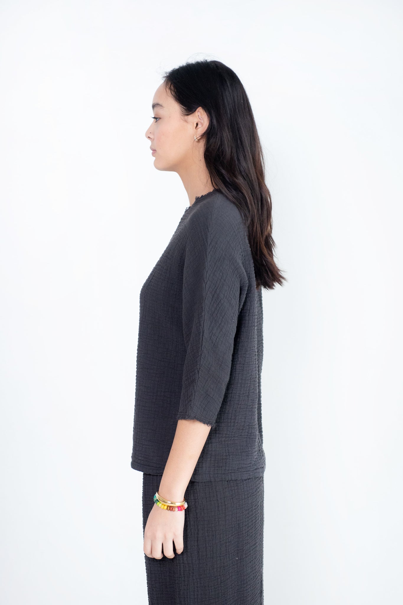 Black Crane - Dolman Top, Graphite