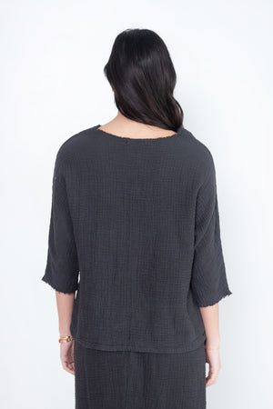 Black Crane - Dolman Top, Graphite