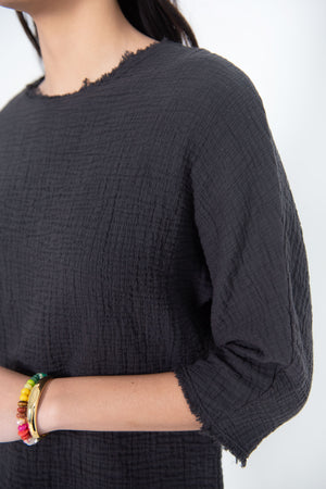 Black Crane - Dolman Top, Graphite