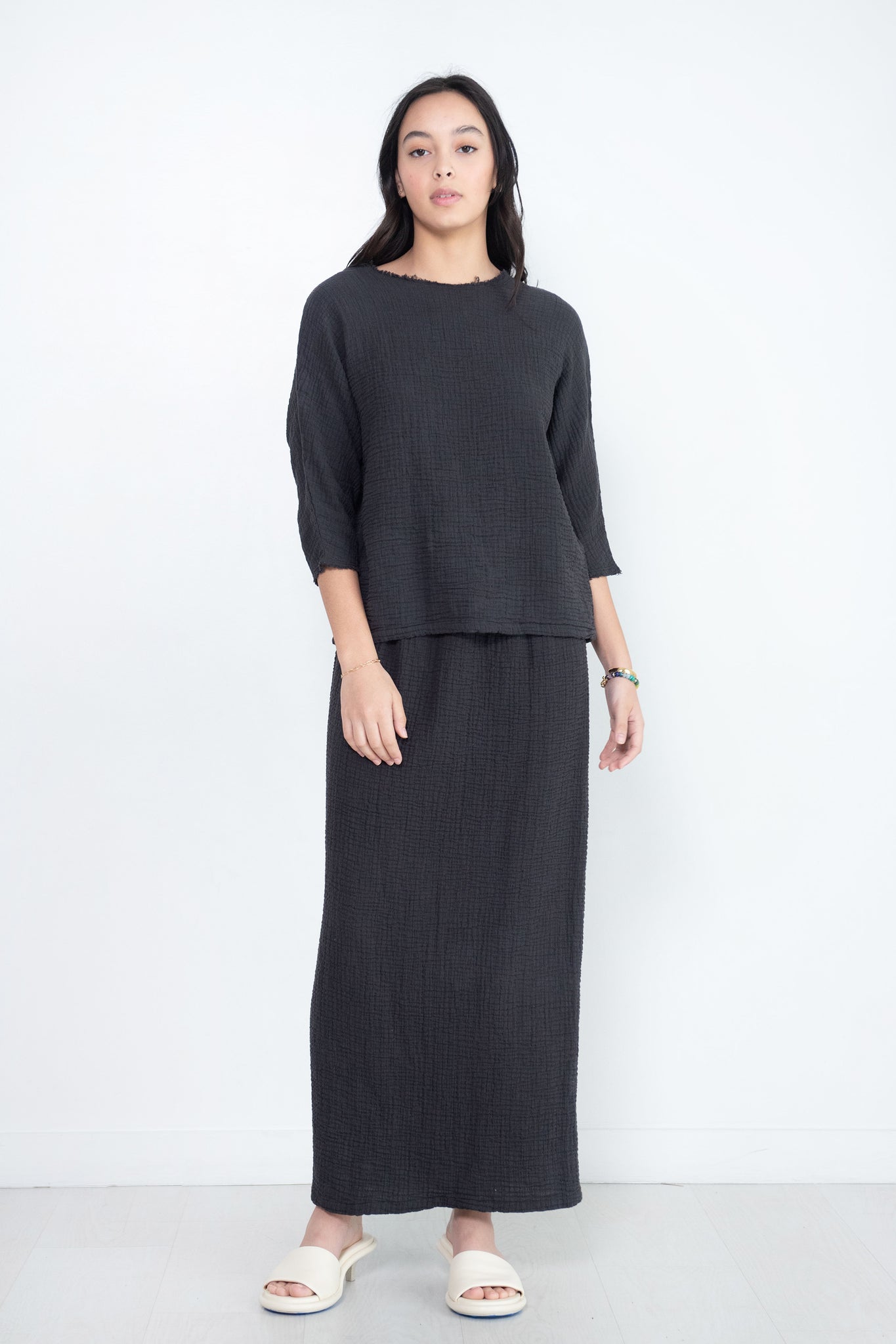 Black Crane - Dolman Top, Graphite