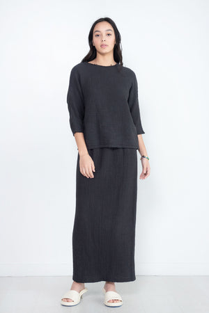 Black Crane - Dolman Top, Graphite
