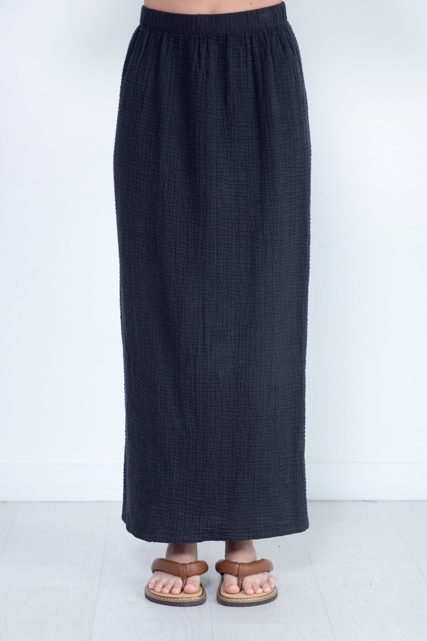Black Crane - Long Skirt, Graphite