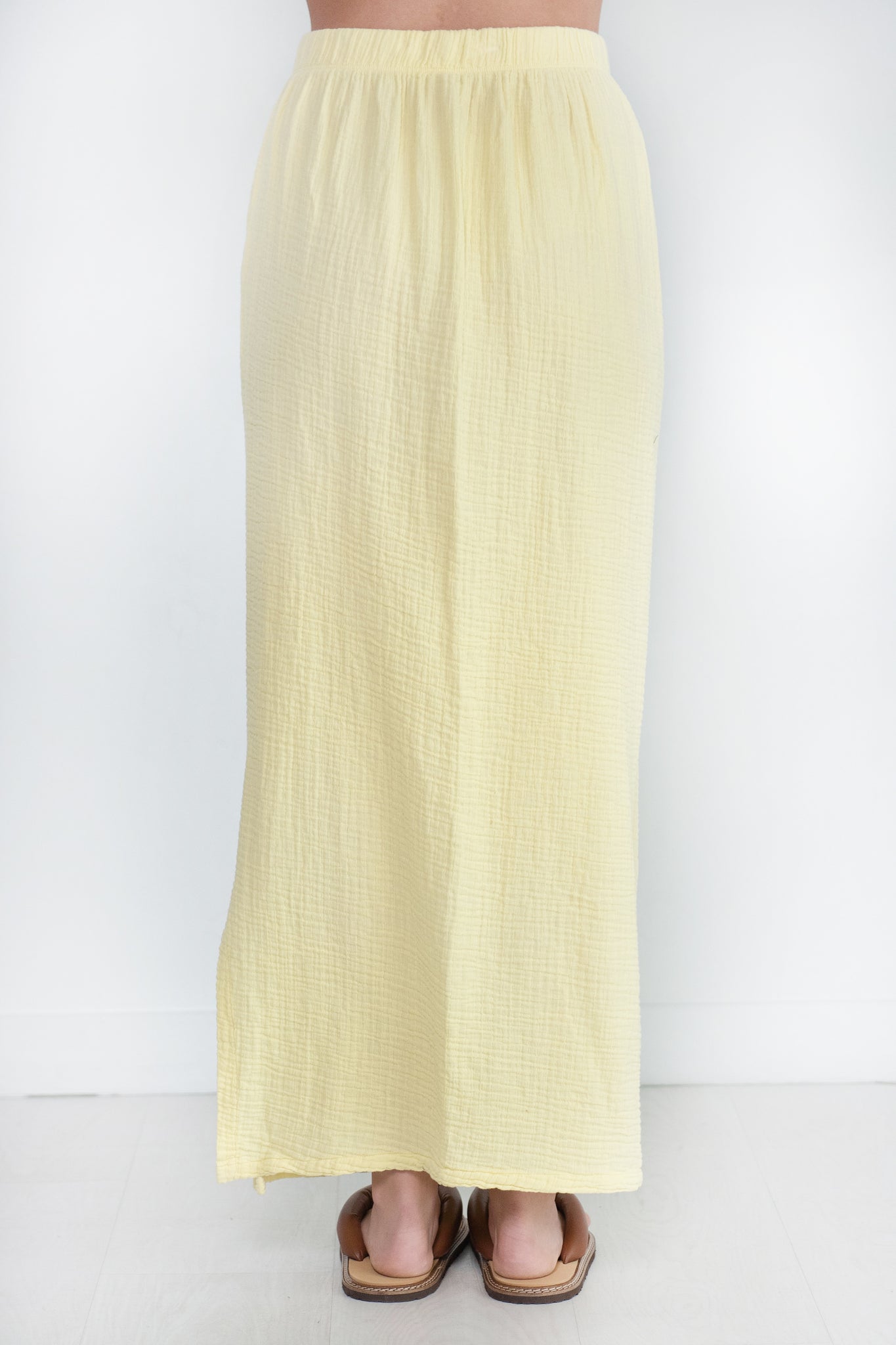 Black Crane - Long Skirt, Lemon