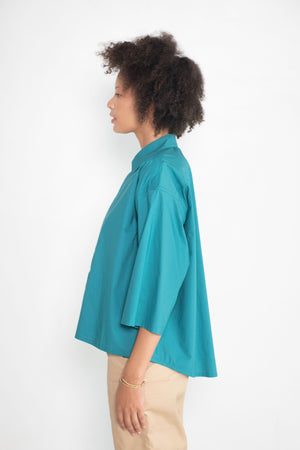 Sofie D'Hoore - Briley Cotton Poplin Shirt, Topaz Green