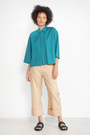 Sofie D'Hoore - Briley Cotton Poplin Shirt, Topaz Green