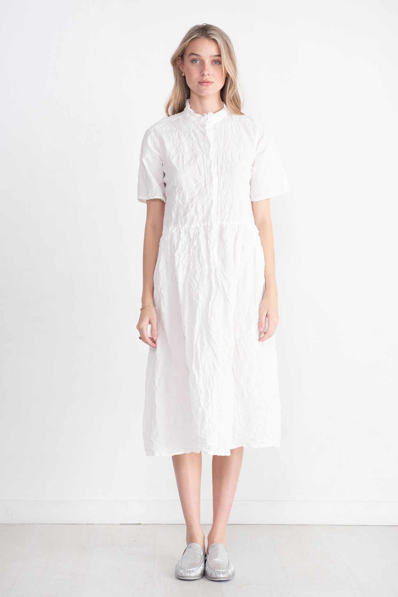 pas de calais - Natural Wine Dye Dress, White