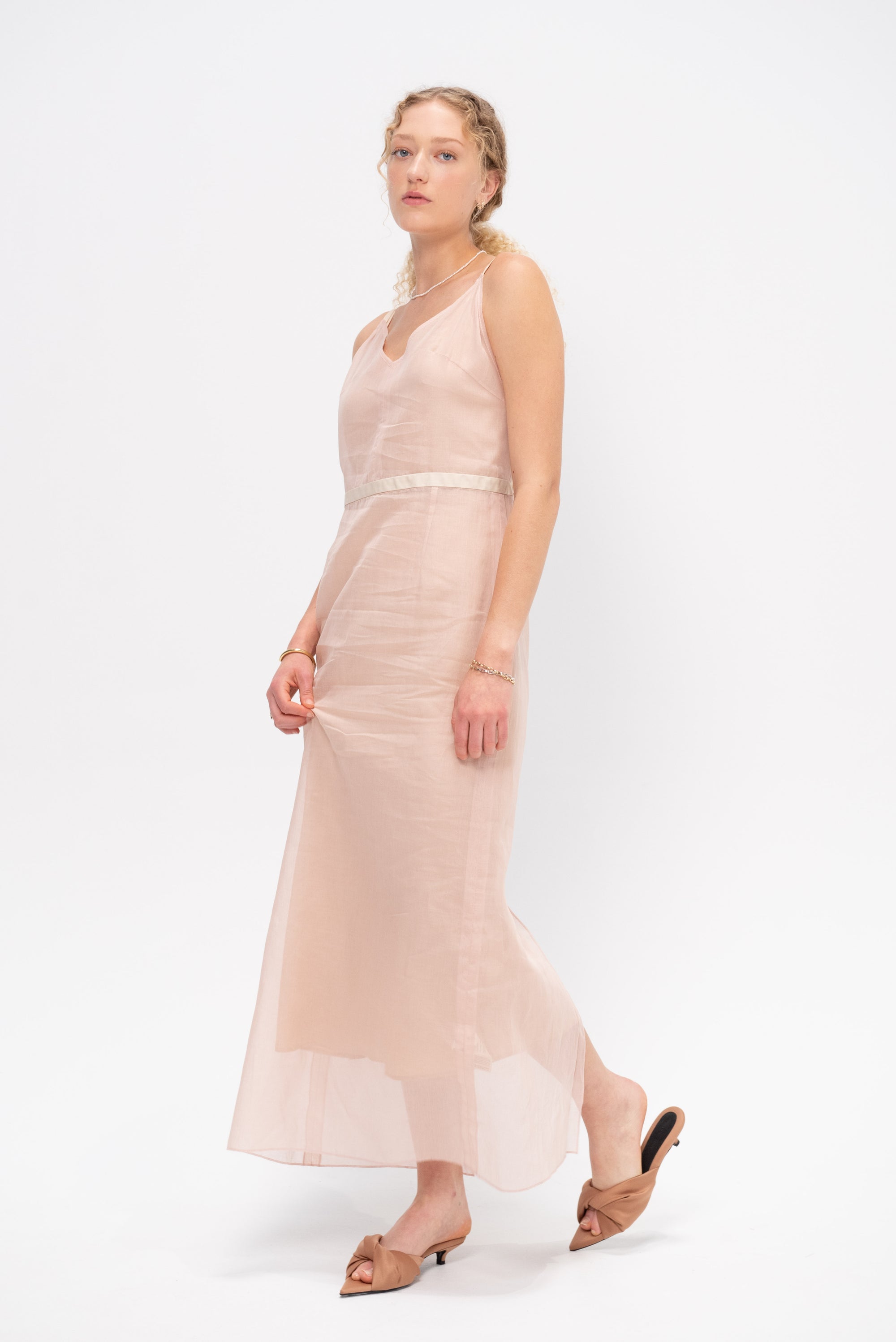 Organdi Dress, Peony