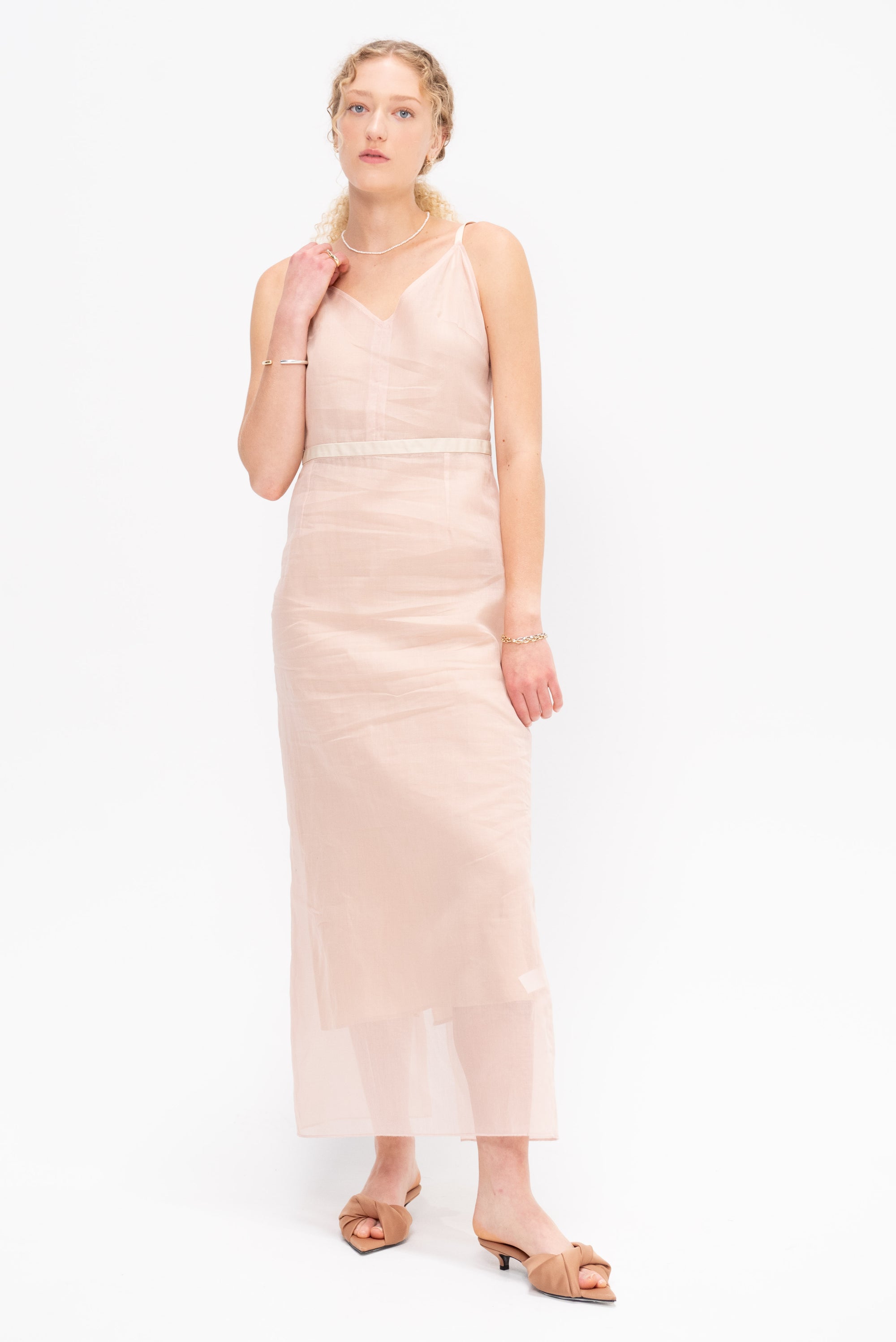 Organdi Dress, Peony