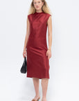 Silk Toile Dress, Ruby