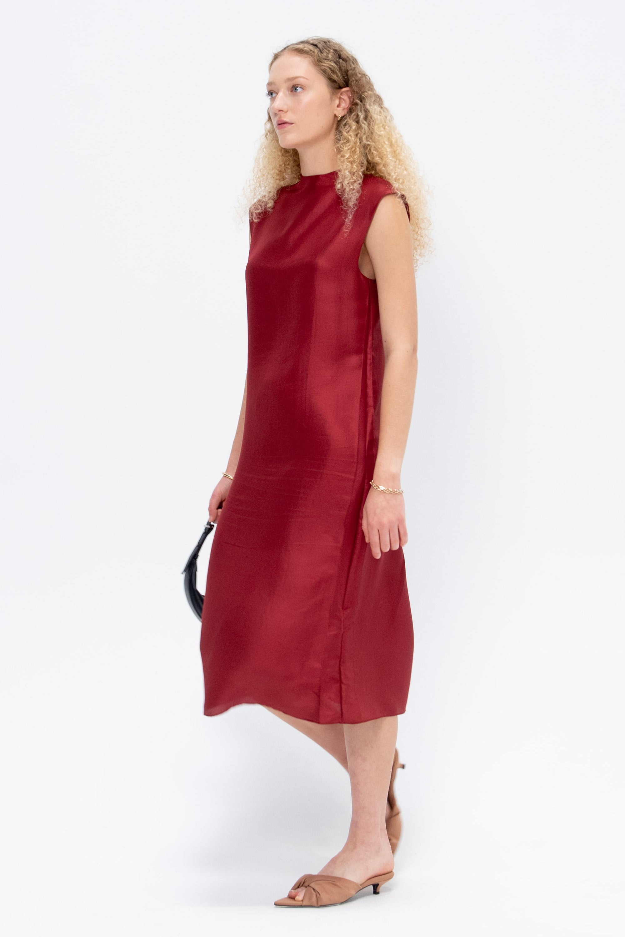 Silk Toile Dress, Ruby