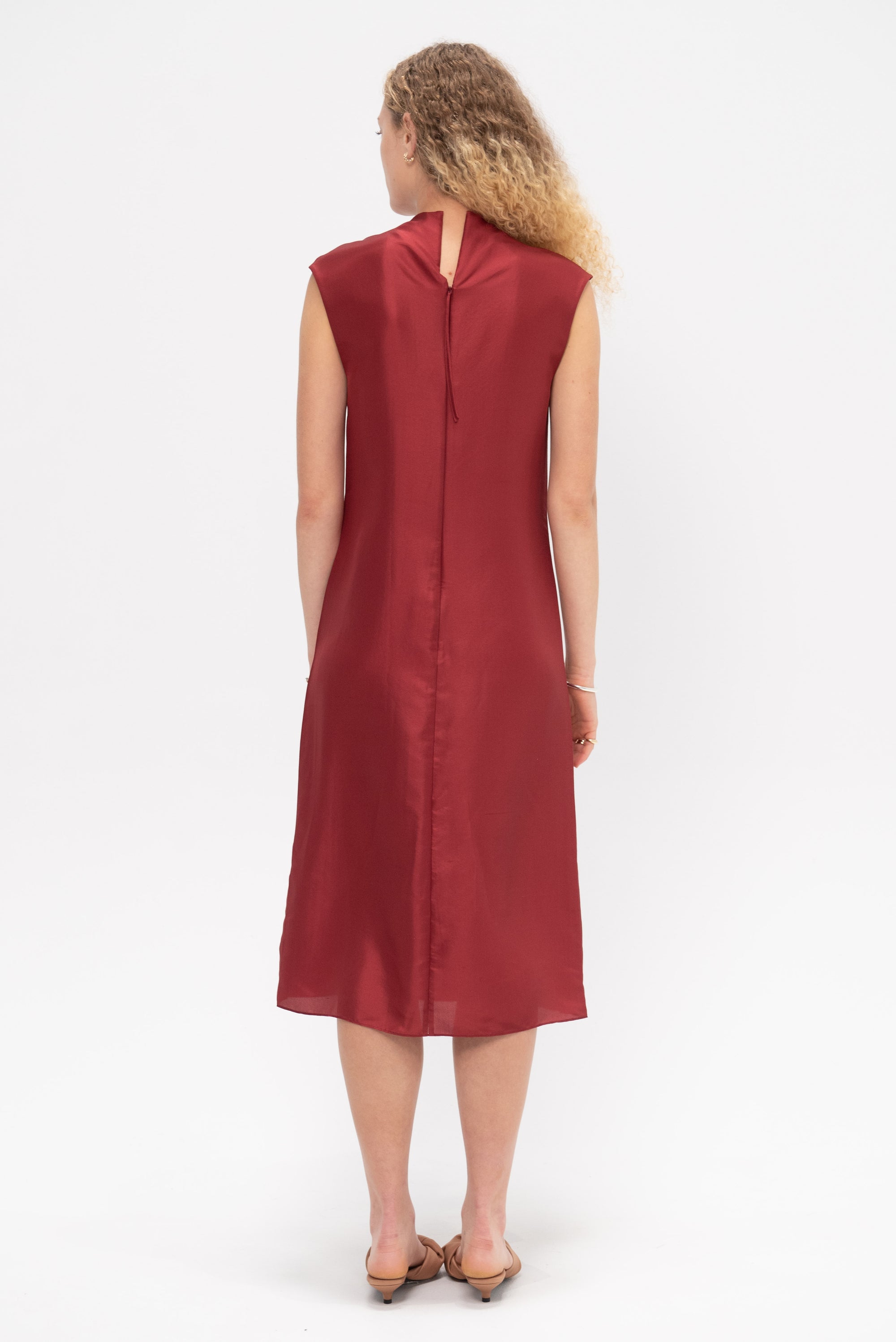 Silk Toile Dress, Ruby