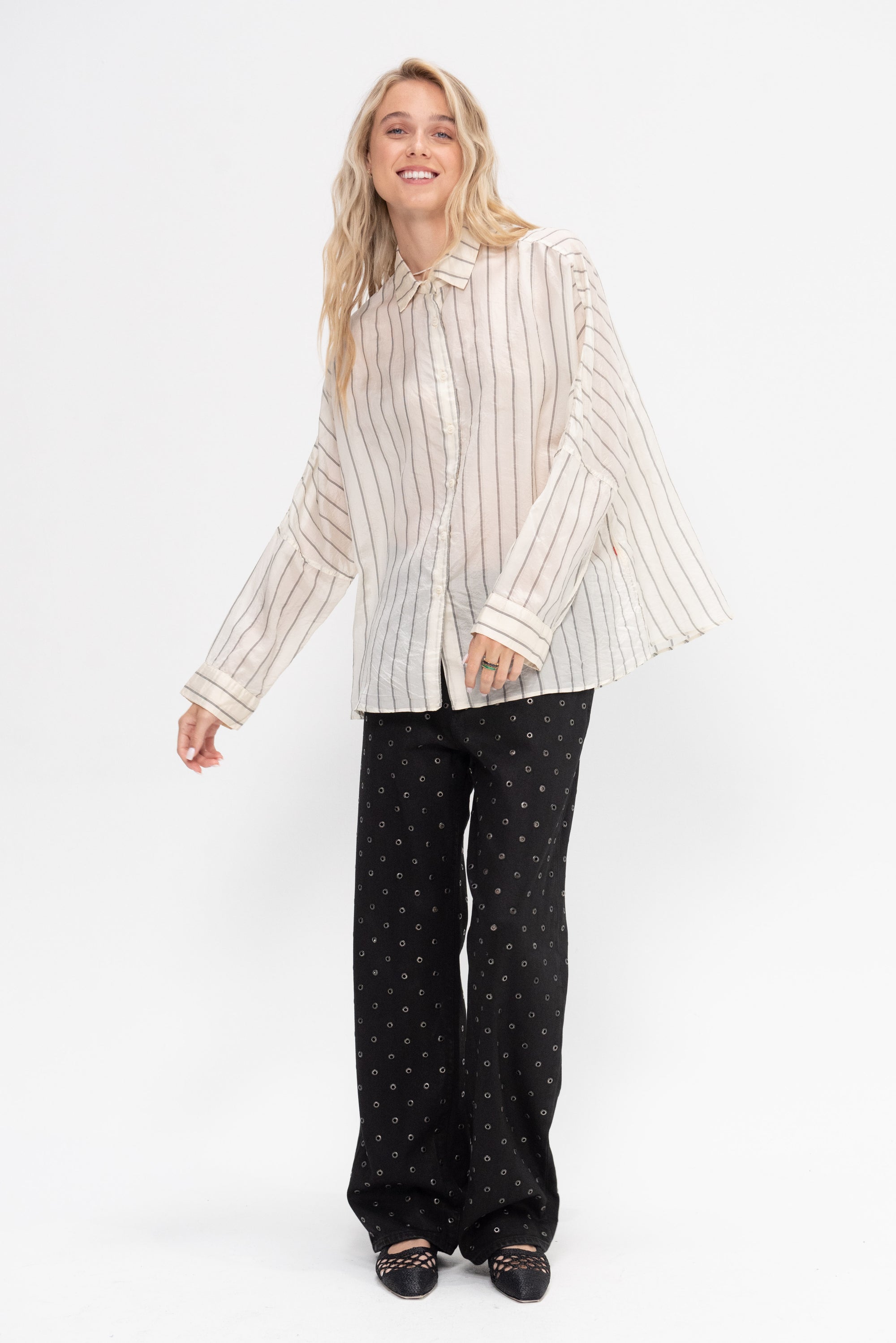 Waga Long Sleeve Shirt, Stripe