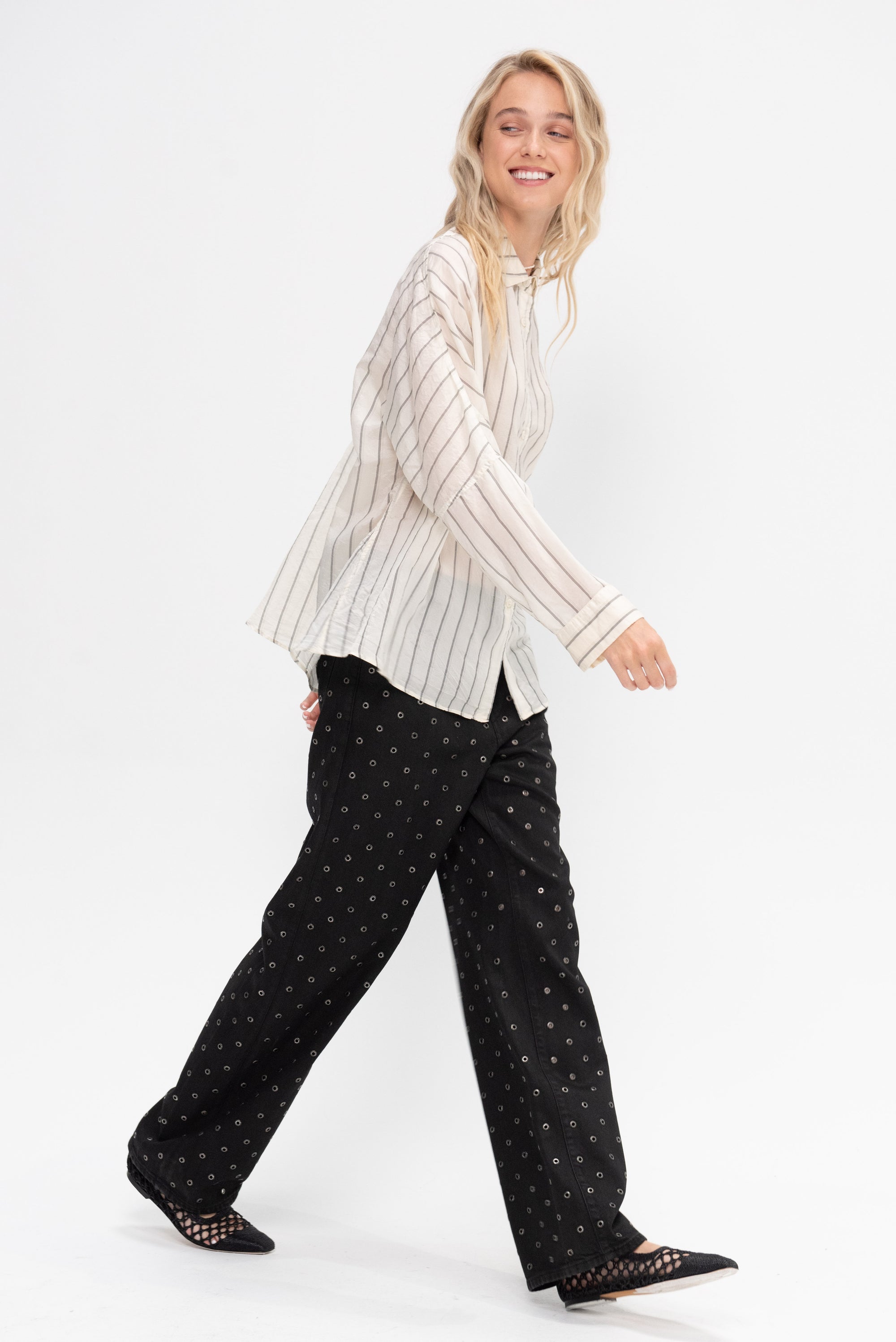 Waga Long Sleeve Shirt, Stripe