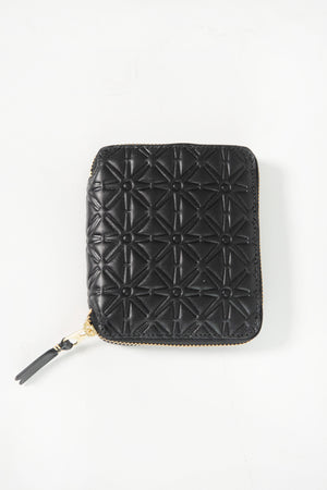 black embossed wallet