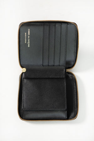 EMBOSSED LEATHER WALLET, BLACK