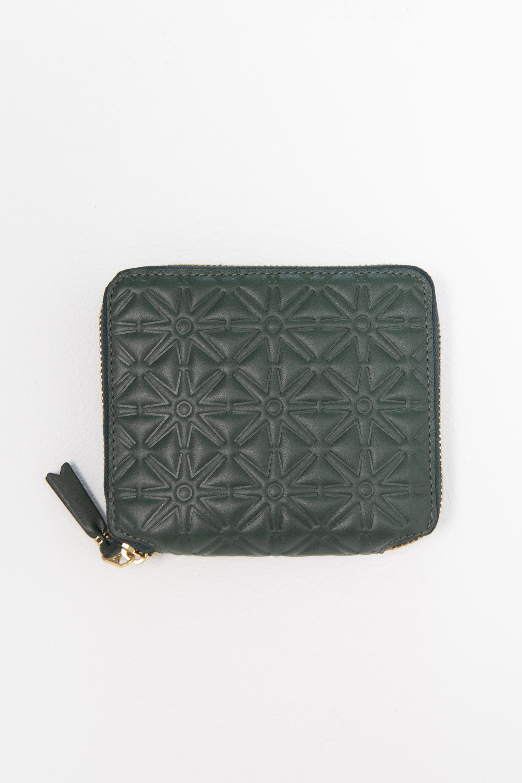 COMME DES GARÇONS WALLET - Embossed Leather Wallet, Bottle Green