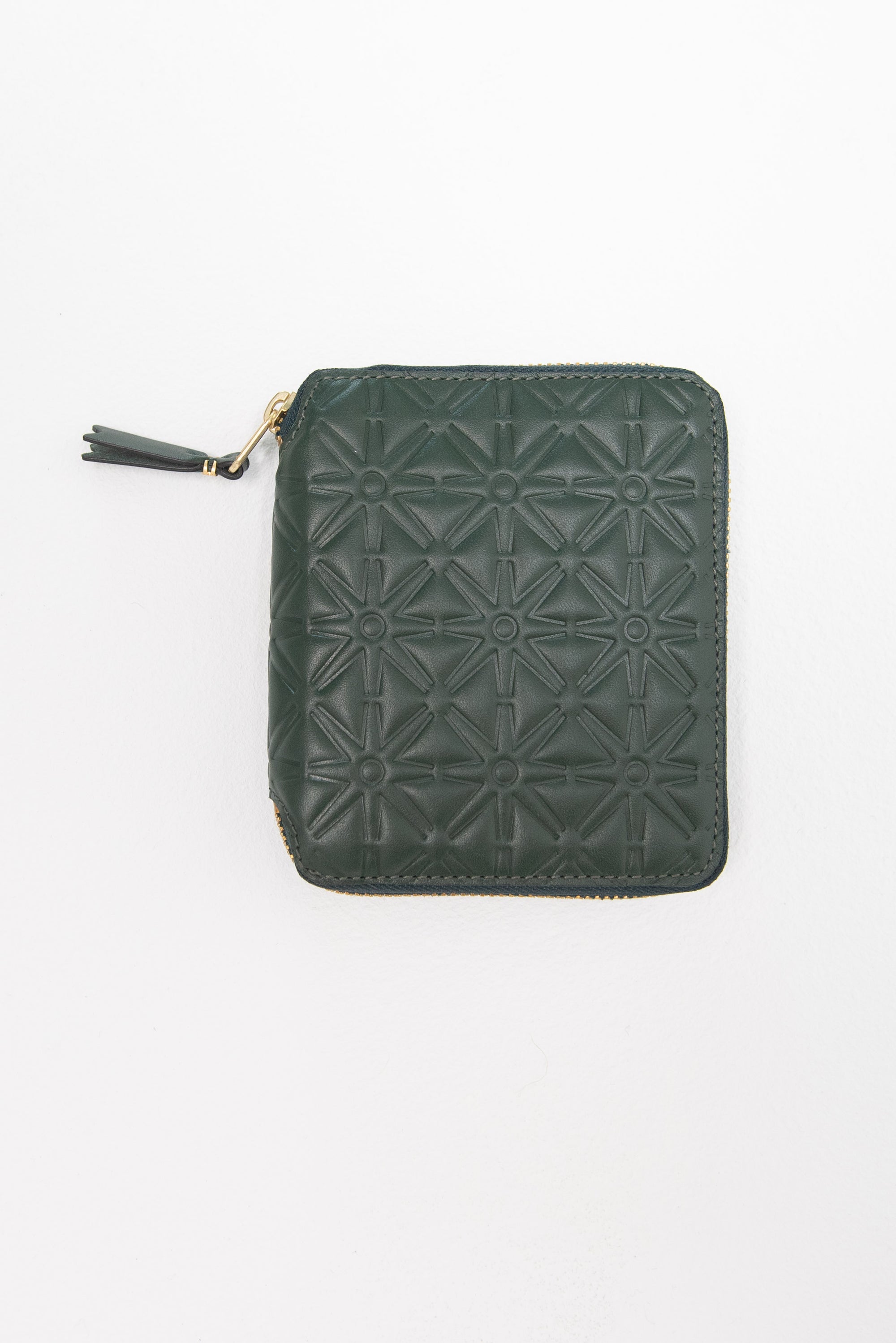 COMME DES GARÇONS WALLET - Embossed Leather Wallet, Bottle Green