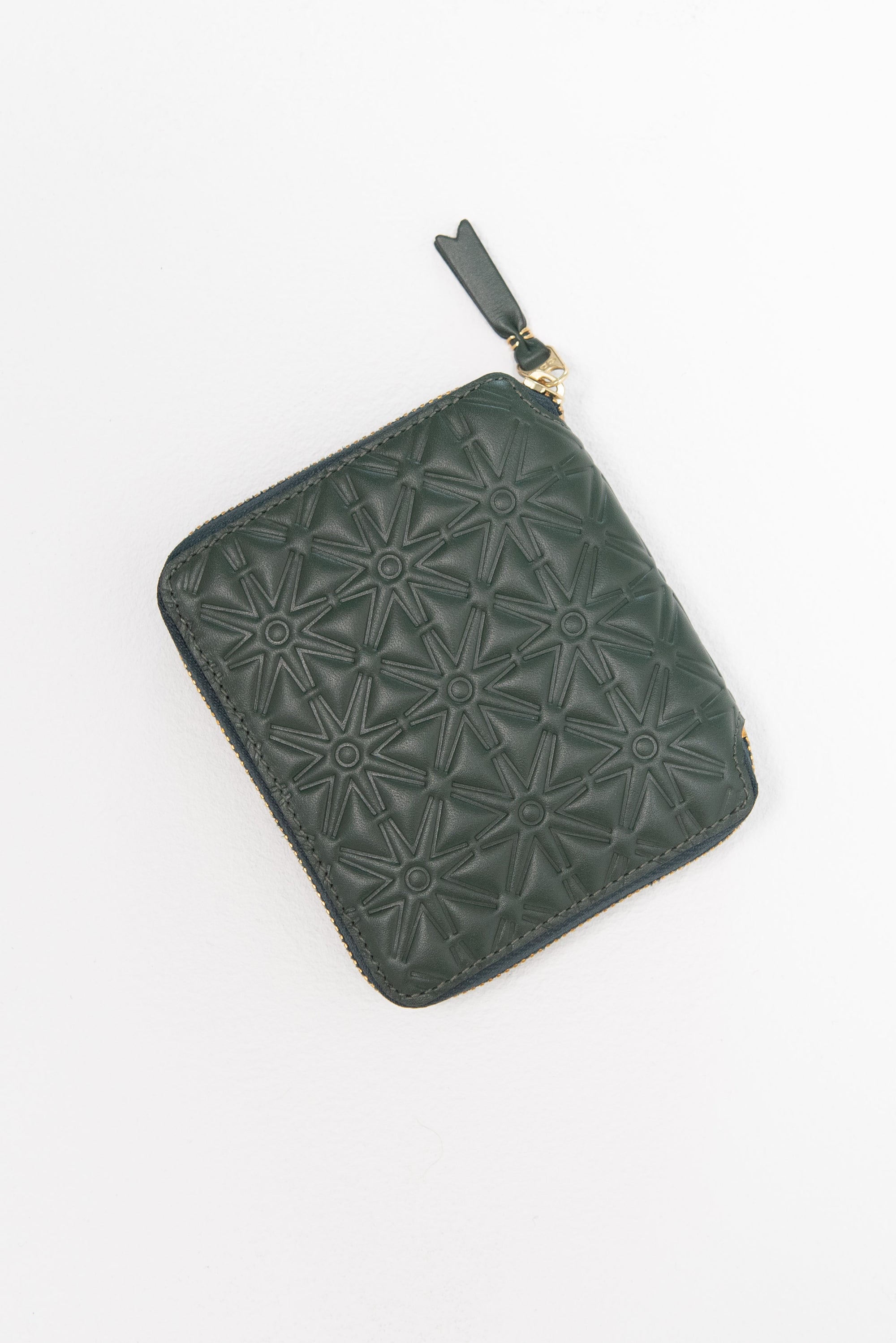 COMME DES GARÇONS WALLET - Embossed Leather Wallet, Bottle Green